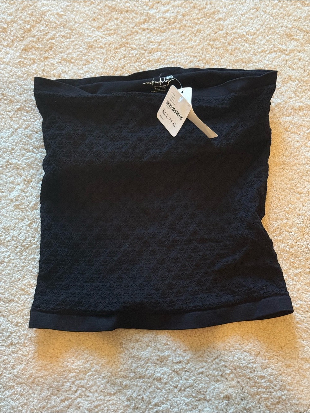 Free People Intimately Seamless Black Semi Sheer Tube Top - Black